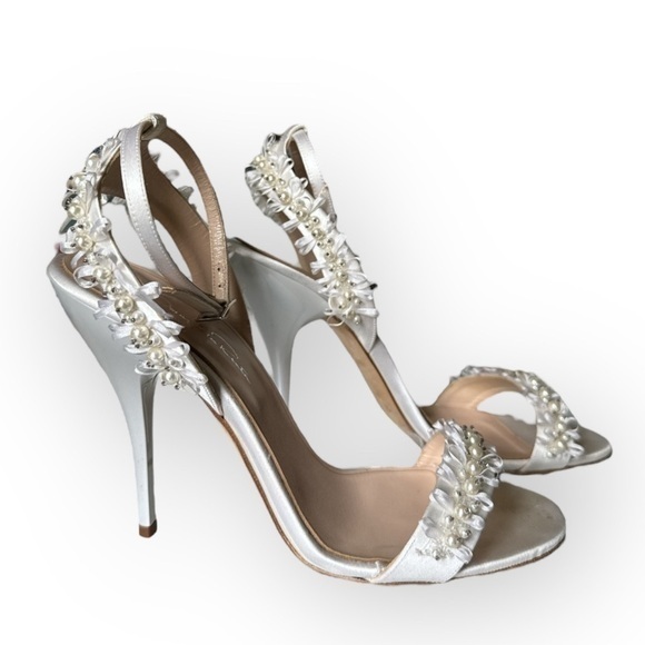 Oscar de la Renta Bridal Shoes - Oscar de la Renta Bridal Zemma made to order Wedding Sandal Slingback Heels